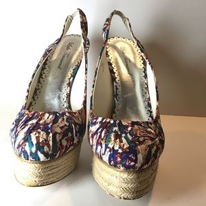 Lulu Townsend mult sling back heels size 10